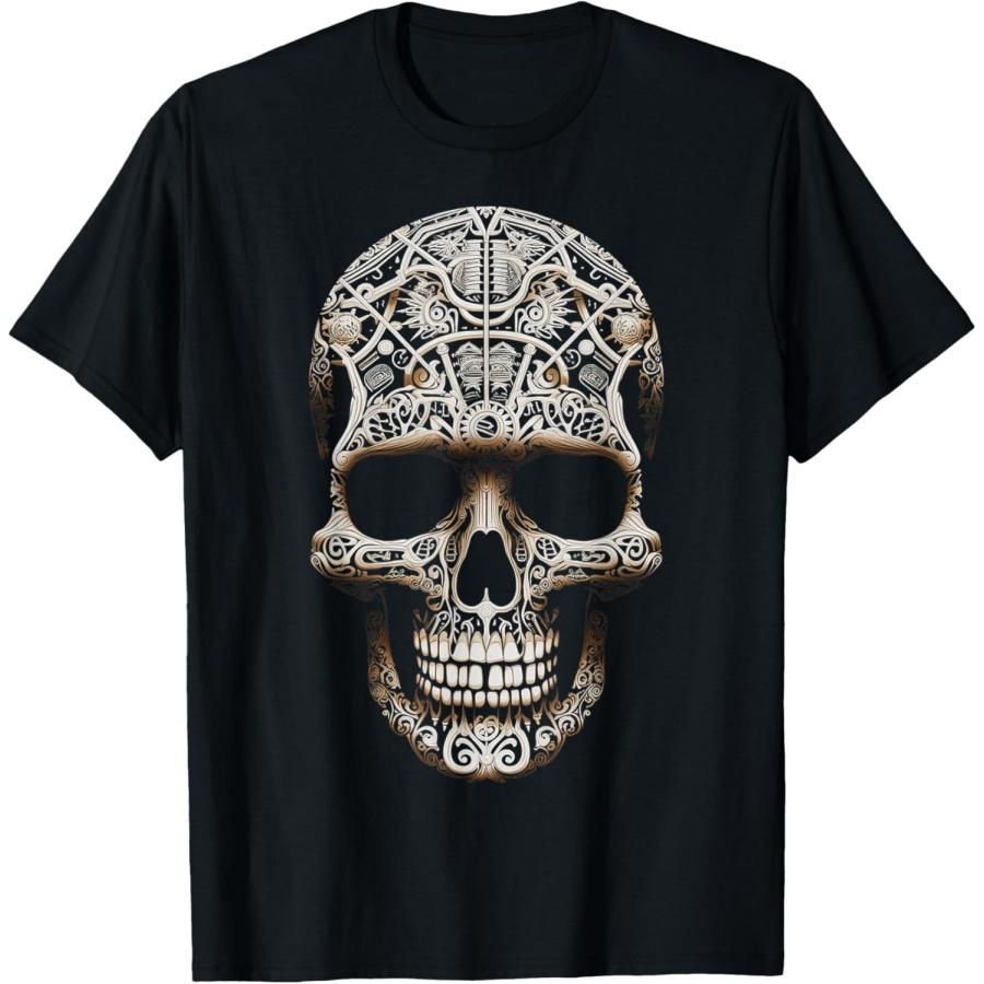 Skull Sculpture Art Geometric Graphic Motif Skull T-Shirt S