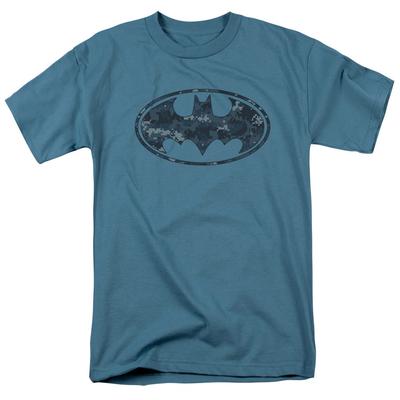 Batman Navy Camo Shield Pánské tričko Břidlicově šedé Oficiálně licencované
