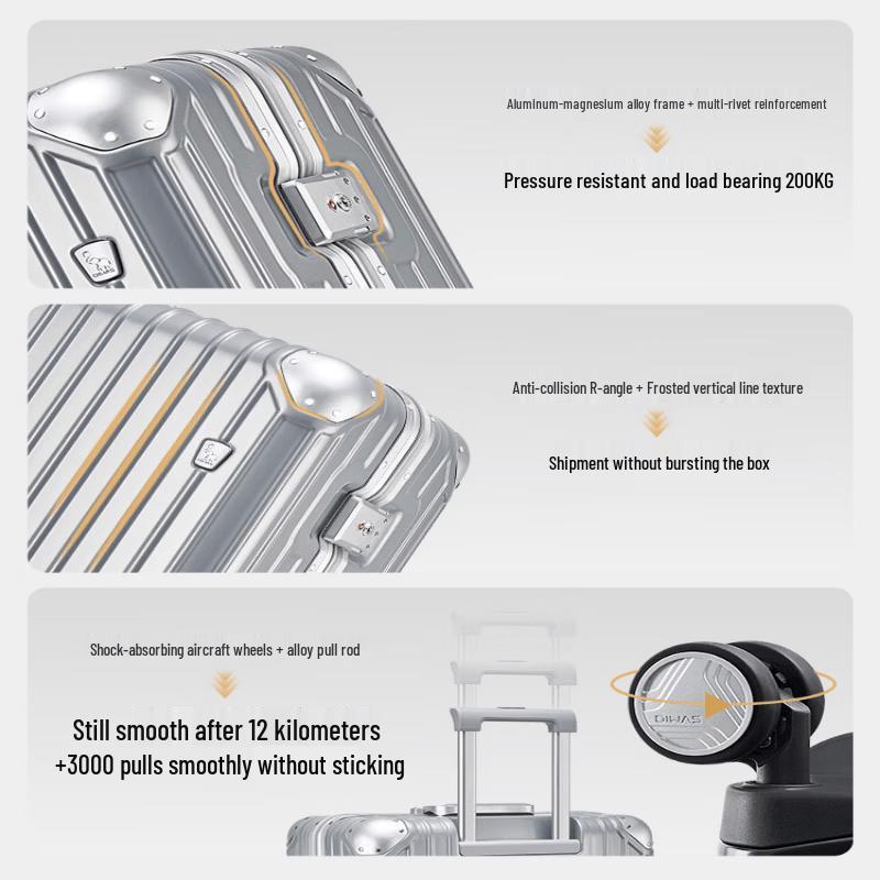 OIWAS Aluminum Frame Hardshell Luggage