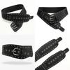 Vintage Irregular Wide Waist Belt With Alloy Buckle For Denim Pants Fashion Accessories