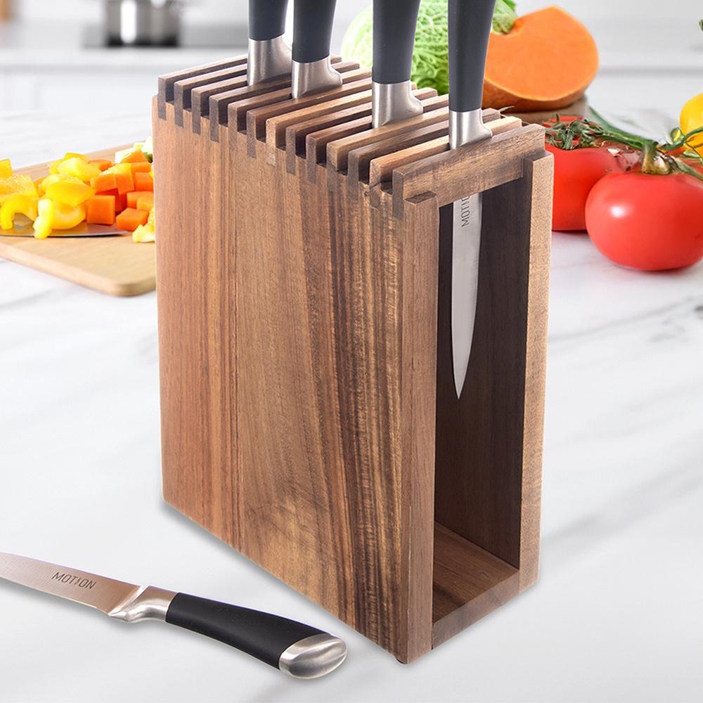 Support en Bois Bloc pour Couteaux de Cuisine sur Couteaux de Cuisine Universel