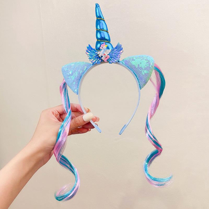Glitzerndes süßes Katzenohren-Stirnband, Kitty-Stirnband, Damen, Mädchen, Kinder, glitzerndes Haar, Metallreifen, glänzende Haarbänder, Haar-Accessoires