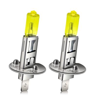 Ruiandsion 2pcs H1 Halogen Headlight Bulbs/Fog Lamp Bulbs, 100W, 24V, Yellow, 64150/12258