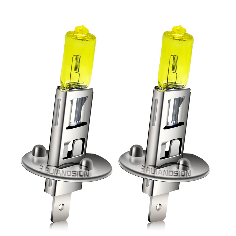 

Ruiandsion 2pcs H1 Halogen Headlight Bulb Fog Lamp 100W 24V Yellow 64150 12258 Light Bulb H1 жовтий