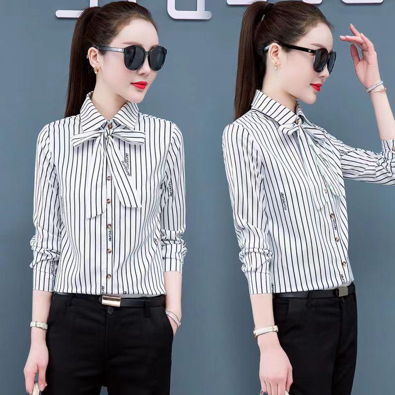 2024 Women's Korean Style Professional Long Sleeve Blouse