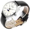 The STAC Japanese-made 36mm Antique Retro Watch for Men and Women, Unisex, Moon Phase with Bar and White/Black Crocodile, ST-MF001