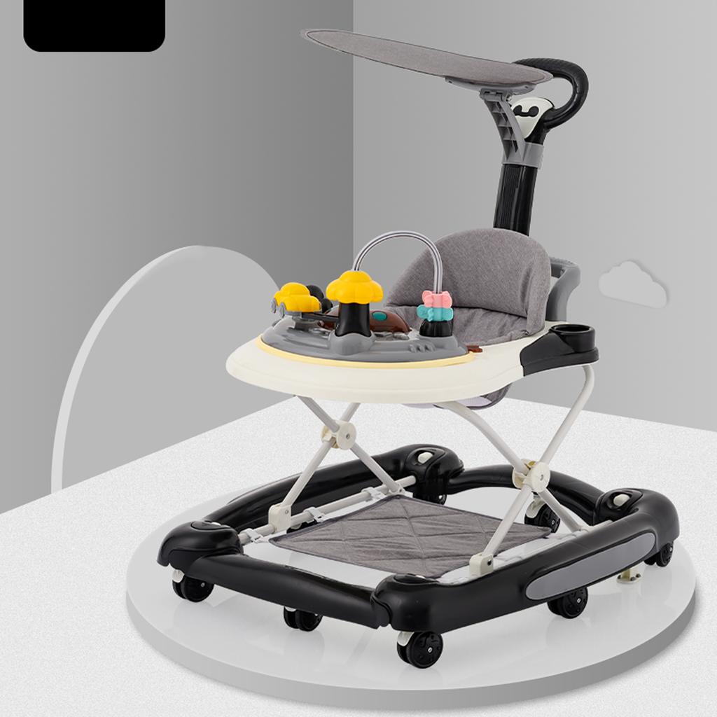 Baby Walkers With Universal Wheel Anti-Roll Anti O-Leg Walker Handcart Learning Start Walker Foldable Multifunction