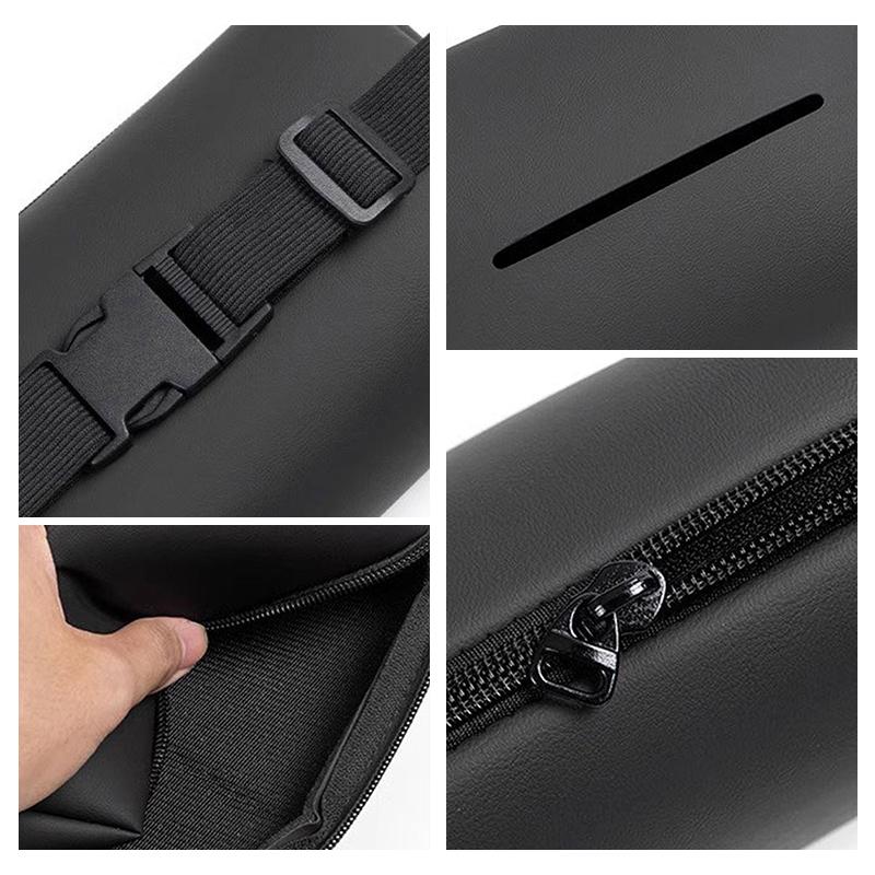Car Logo Tissue Bag Case Leather Paper Towel Storage Box For Jeep Grand Cherokee Wrangler JK Renegade Gladiator Compass AJW1