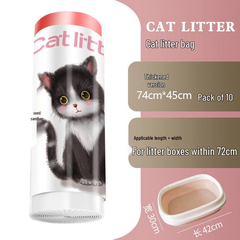Disposable Cat Litter Bags with Drawstring – Fits Automatic Litter Boxes, Thickened for Large, Medium, and Small Sizes