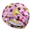 Printed Fabric Oversized Swimming Cap Breathable Bathing Cap Hot Spring Swimming Cap  Bathe