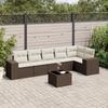 VidaXL Garden Lounge Set with Cushions 7 Pcs, Patio Sofas, Patio Furniture Set, Outdoor Furniture, Brown 3254940