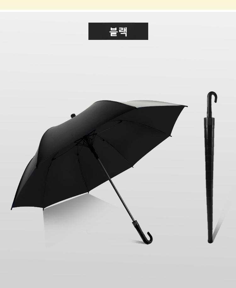 Rainproof and Windproof Umbrella Golf Umbrella Automatically Enlarged Reinforced Sun Umbrella with Long Handle and Straight Pole (black,One size) чёрный