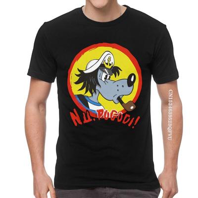 Tuta Nu Pogodi Maglietta Lupo Accovacciato Uomo Cotone Oversize Stampata Maglietta Novità Unione Sovietica Fumetto Cartone Animato Maglietta Top