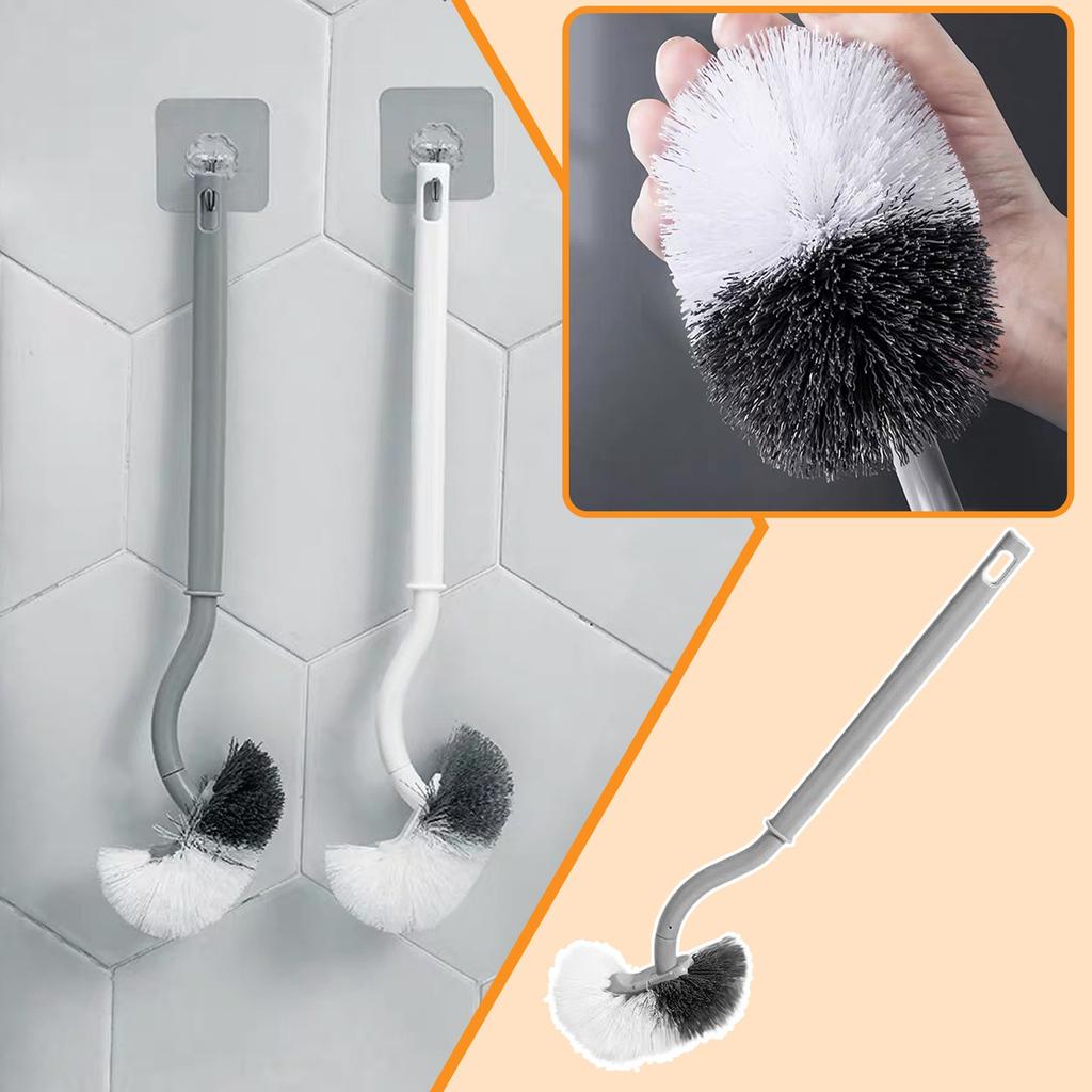 S-shaped Elbow Toilet Brush Can Be Hung Without Dead Corners, Bathroom Cleaning Brush With Soft Bristles And Long Handle, Toilet Cleaning Tool