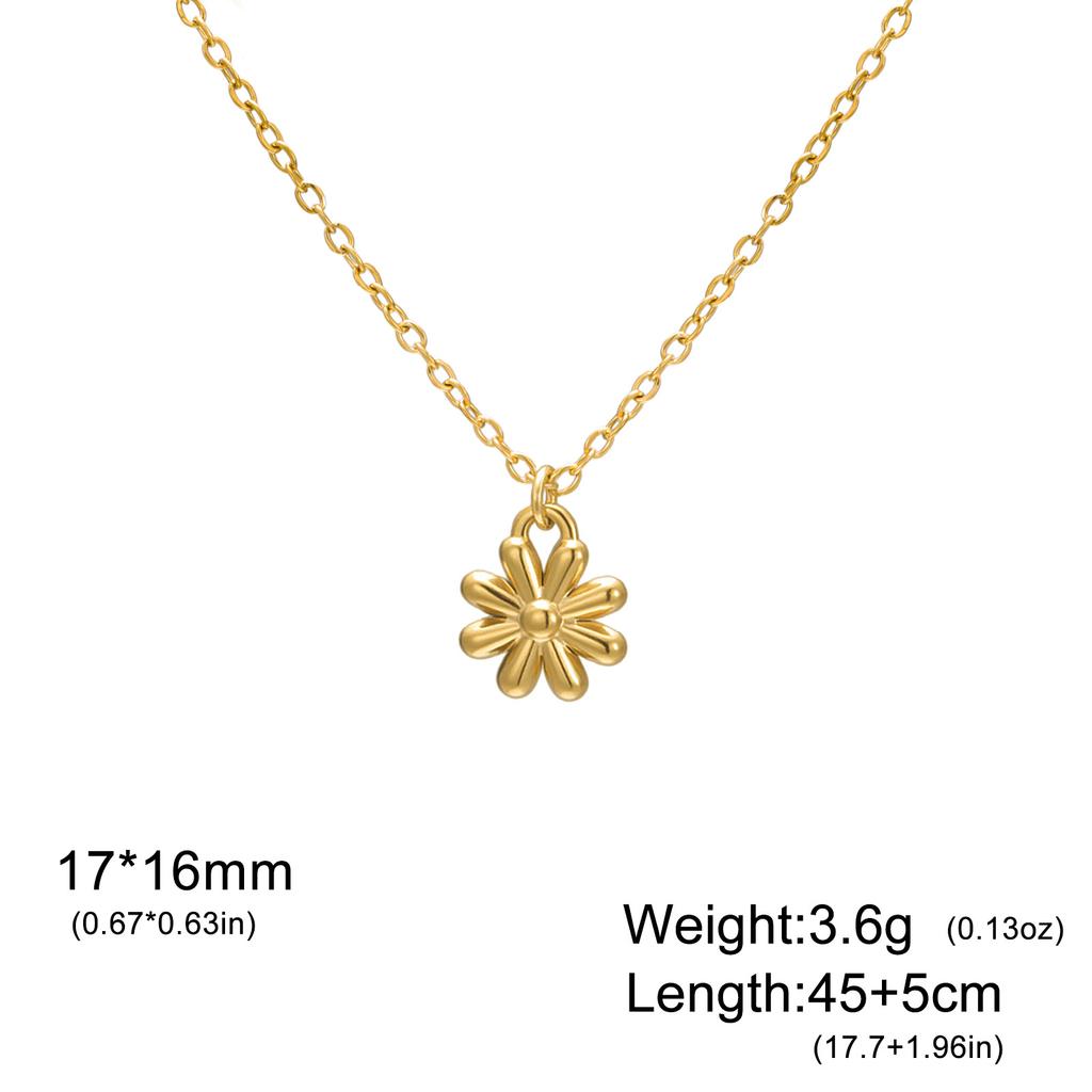 Daisy Sunflower Pendant Necklace Floral Jewelry Gift For Women And Girls