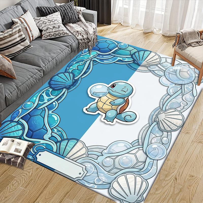 Pokémon Home Sofa Decoration for Living Room & Bedroom, Non‑Slip Play Flannel Floor Mat for Game Room