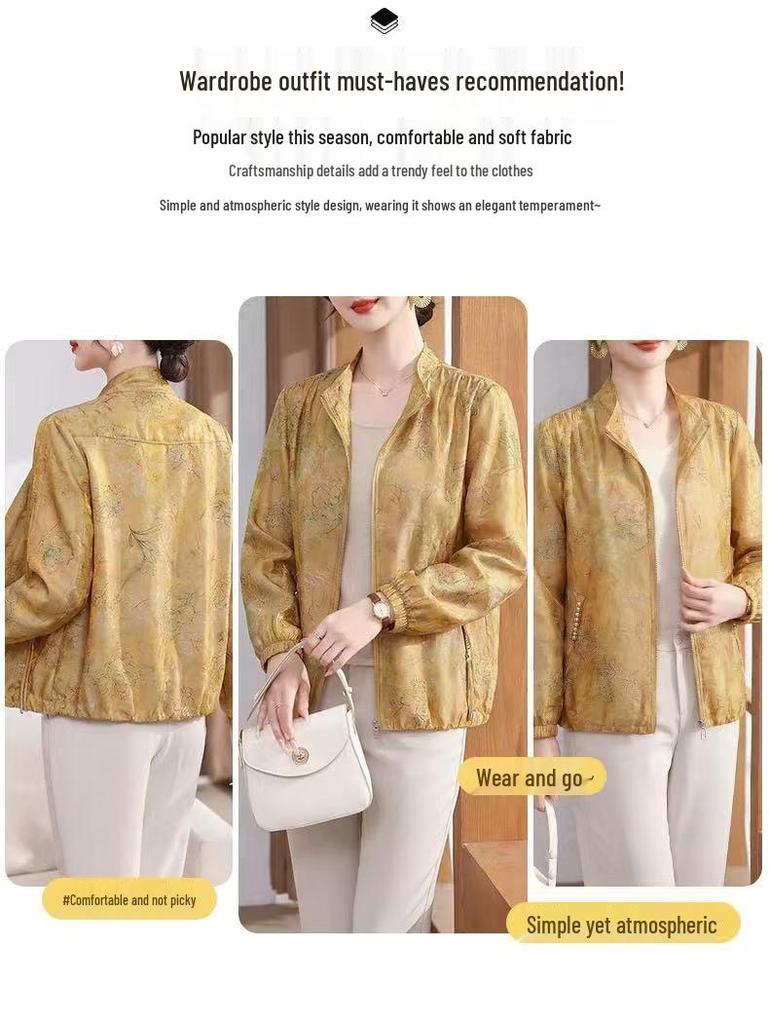 2026 Spring Fashion Age-Reducing Jacket for Middle-Aged & Elderly Women - Casual Thin Style Top