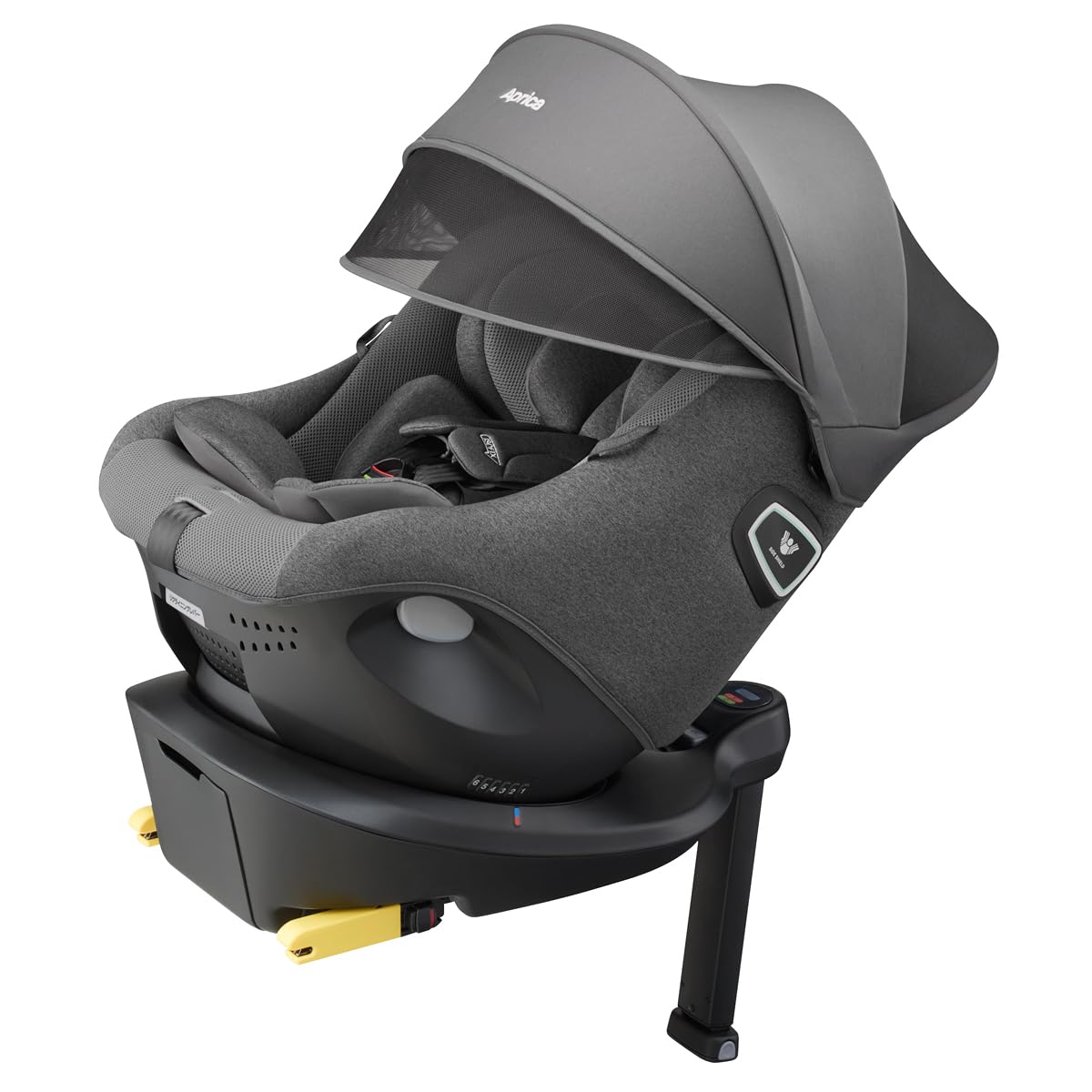 

Aprica Kururiraplite ISOFIX Car Seat, Rotating, for Newborns to 4 Years Old, R129 Compliant (Night Gray), 2186891