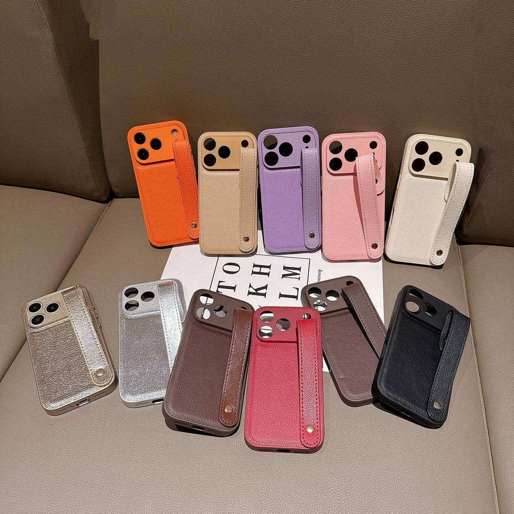 Wristband for Apple, IPhone 17promax, Plain Leather Phone Case, New Model for Apple, All Inclusive for Autumn/winter 2016