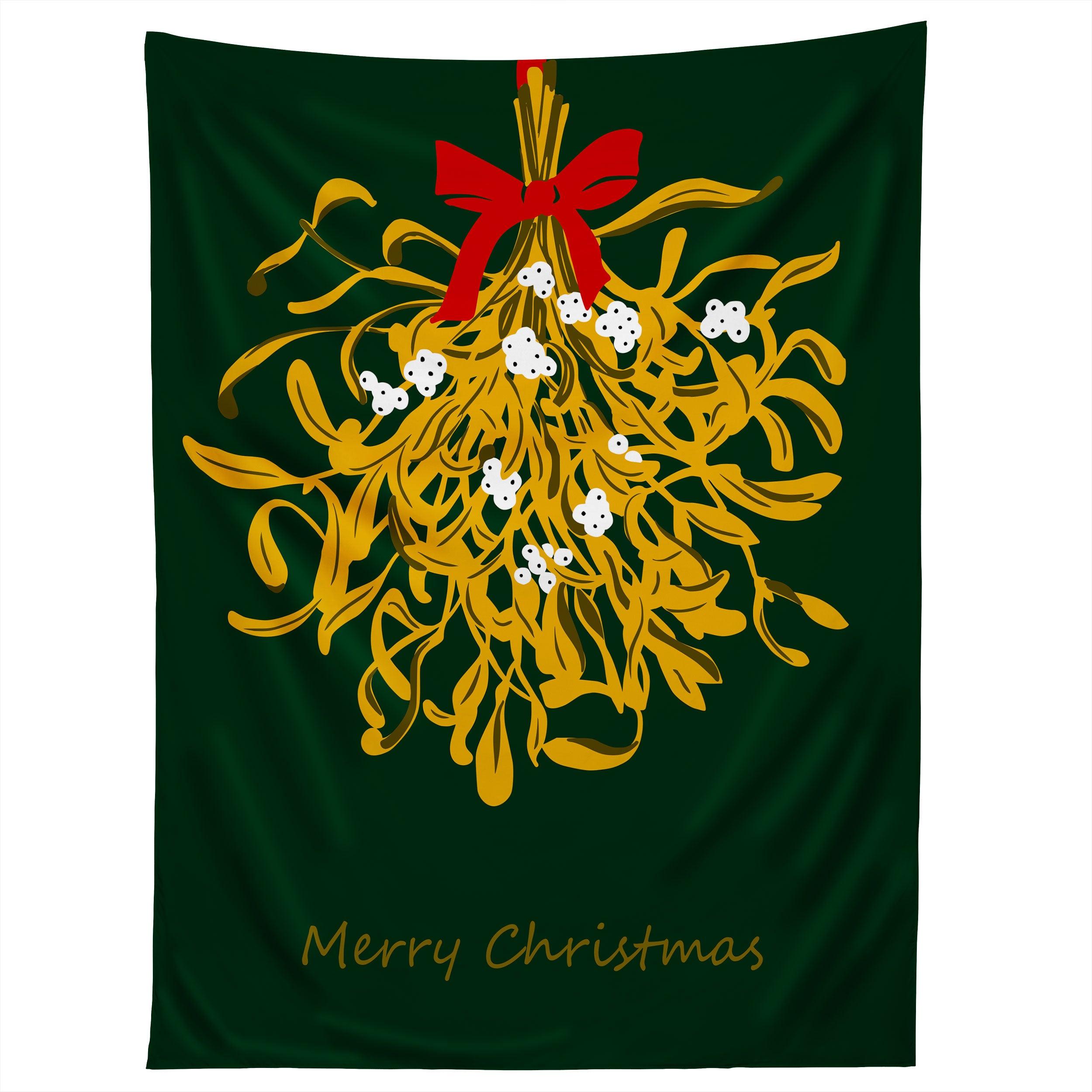 MISTLETOE FOR CHRISTMAS tapestry 75x100