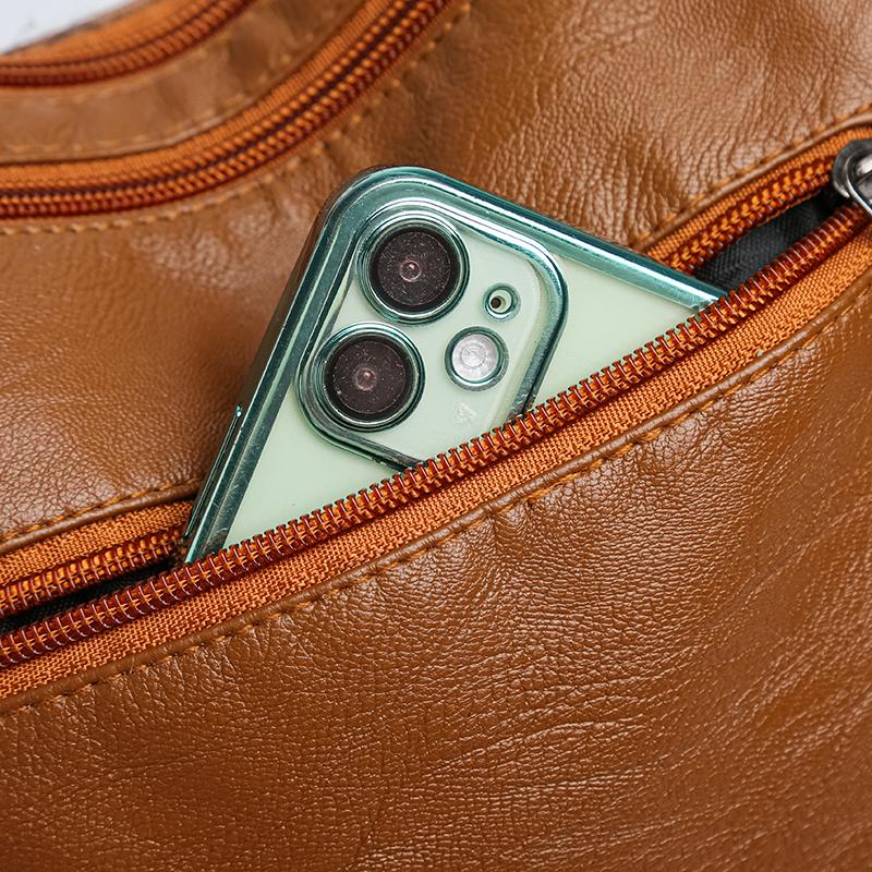 Mother Bag taška přes rameno Velkokapacitní crossbody taška pro tašku na mobilní telefon středního věku Vícekapsová taška