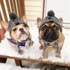 Haustierhut Mops Großer Hund Katze Hund Haustierbedarf Herbst und Winter Wolle Gestrickt Teddy