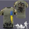 Army Veteran Flag Clothing Men's Camouflage T-shirt Men's Camouflage T-shirt Vintage 3D Comfortable Youth King-size Outdoor Tact