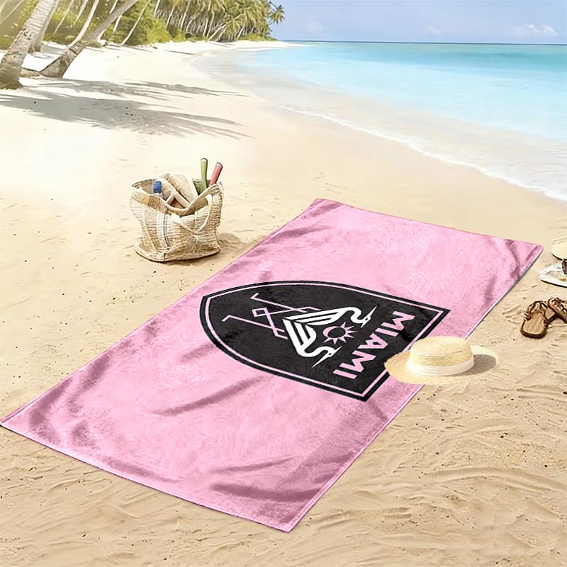 Inter Miami CF Print Strandlaken, Groot Zacht Sneldrogend Handdoek voor Strand Camping Zwemmen