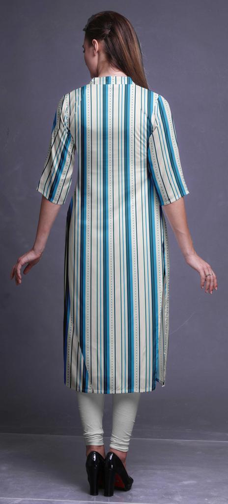 Bimba Printed Straight Kurti Kurtis For Women Summer Clothing Large