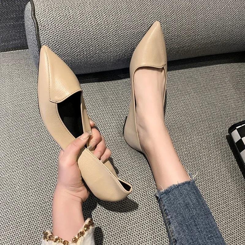 Zapatos de Moda para Mujer con Punta y sin Cordones Verano Mocasines para Mujer Cómodos Zapatos de Barco Amarillos para Señora Planos de Otoño Zapatos Mujer