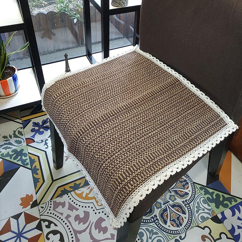 Dining Table and Chair Cover Cushion Cotton and Linen Lace Cushion Summer Seat Single Pp Car Cushion