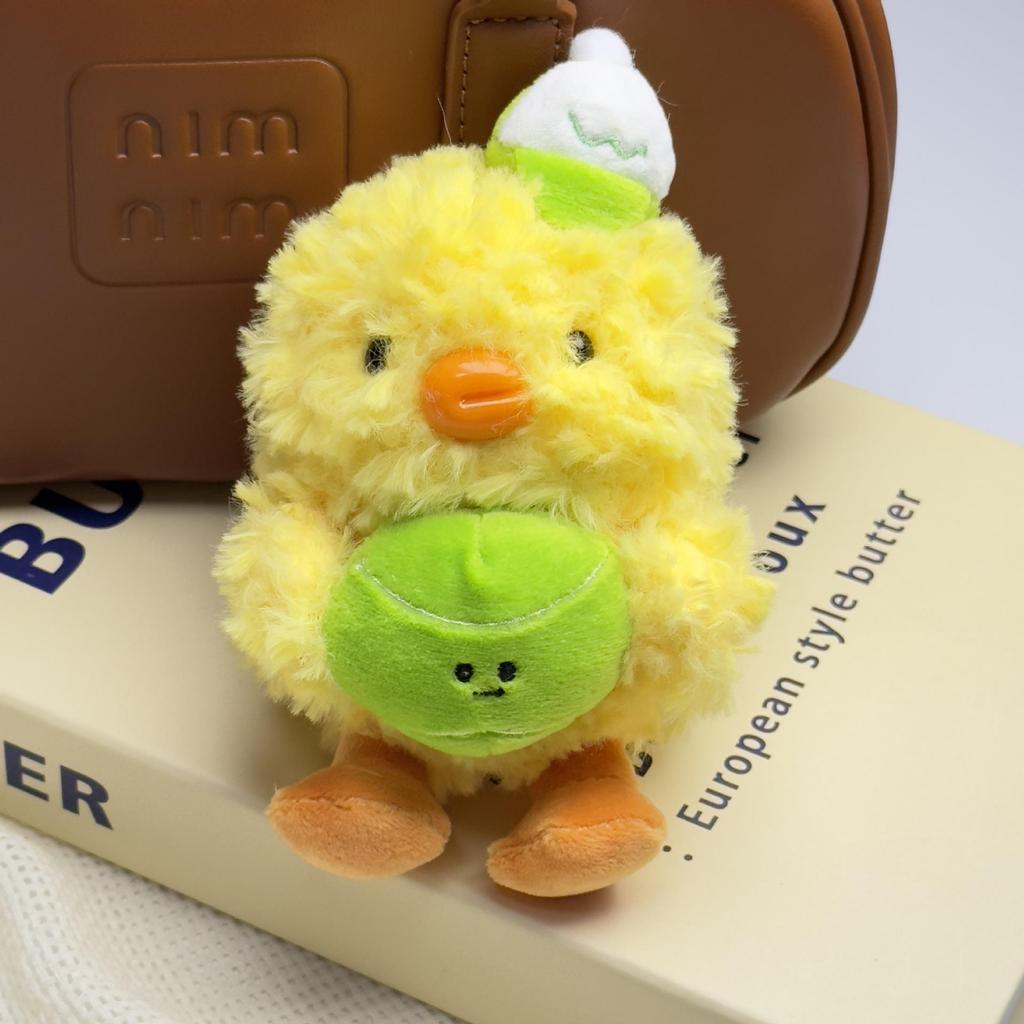 Popular Baseball Duck Plush Keychain - Cute Yellow Duck Small Doll Pendant