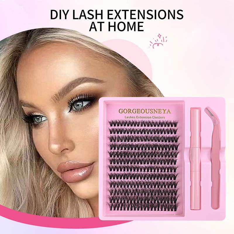 Lightweight Cluster Lash Kit 30D 40D 50D 60D Natural Eyelash Extensions Segmented Volumizing Lashes for Daily Wear Home Use