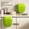 1pc Wall Mounted Trash Can with Pull Out Lid , No Drill Installation, Large Capacity Durable Plastic Bin for Kitchen , Bathroom