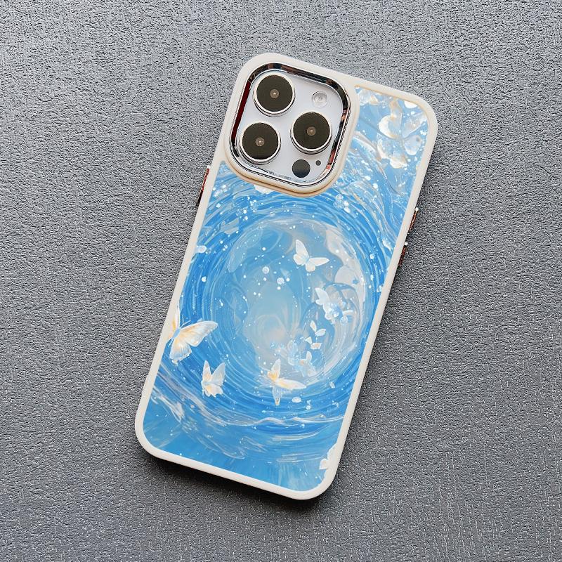 Modrý motýl Oceánské vlny Pouzdro na telefon Pro iPhone 14 13 12 11 Pro Max 16 15 Pro Max Plus 7 8 Plus SE 2020 XR XS X Silikonový kryt