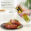 Press Type Spray Oil Bottle Household Non-hanging Oil Spray Bottle Barbecue Sealed Atomization Thick Kitchen Supplies Glass Oil Pot