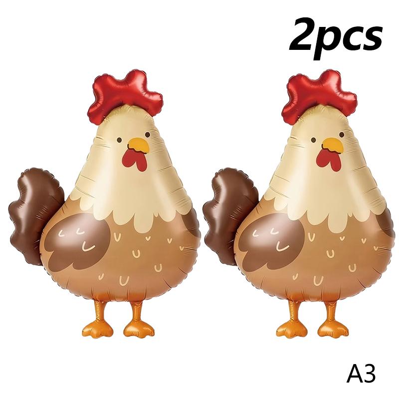 2PCS Cartoon Animal Standing Foil Balloons Long Float Time Thick Aluminum Foil for Wedding Kids Birthday Decor