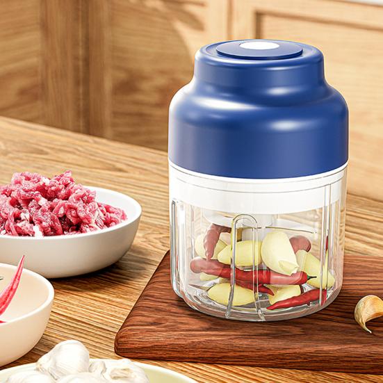 Yousheng Electric Garlic Masher Mini Portable Veggie Chopper USB Charging Wireless Food Processor Meat Slicer Egg Beater