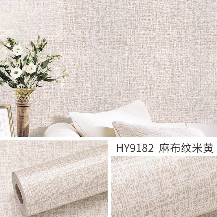Thicken Linen PVC Self Adhesive Wallpapers for Bedroom Living Room DIY Decorative Film Wall Stickers Contact Paper Home Decor