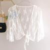Super Fairy Summer Sheer Lace Cardigan – Lightweight Mesh Short Jacket with Sun Protection Shawl.
