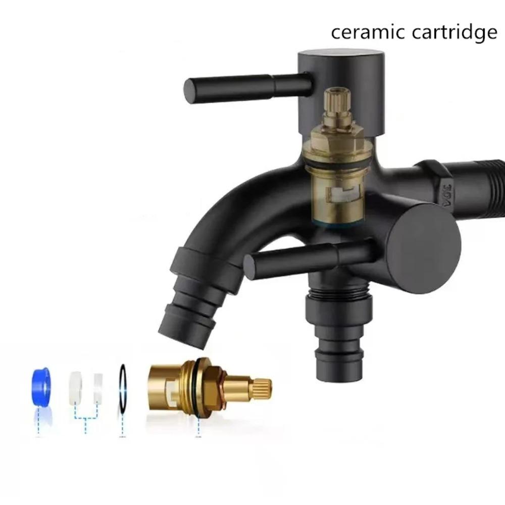 1PC 304 Stainless Steel Dual Outlet Washing Machine Faucet Multi Function Water Tap for Laundry Room Bathroom Accessories