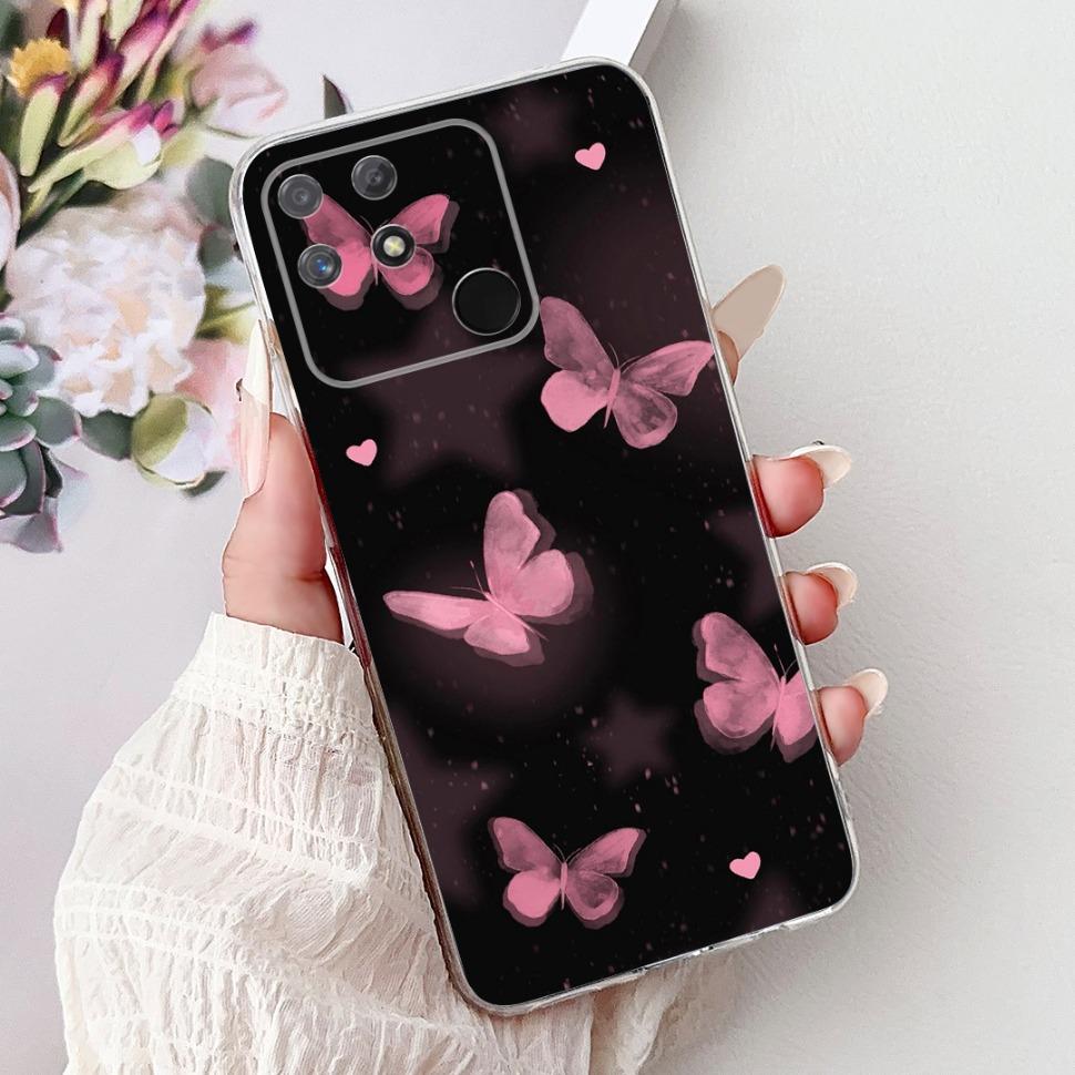 Soft Full RMX3430 Protective Cover For Realme Narzo 50A Casing Cat Pattern For Realme Narzo 50A Narzo50A Silicone Covers Case