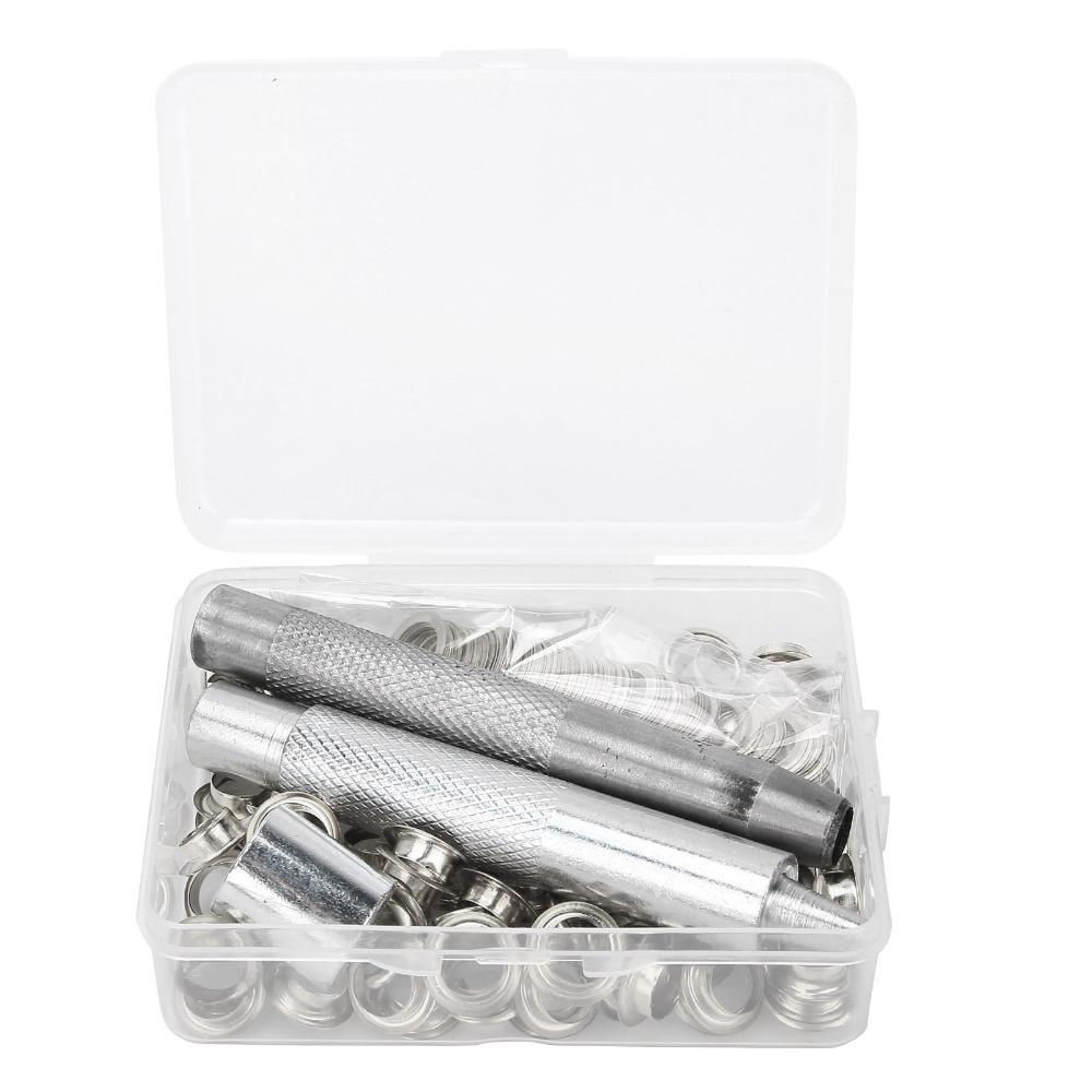 100pcs Brass Material Grommet Eyelet Kit Clothing Grommets Hole Punch Tool For DIY Projects