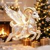 2D Red Golden Ram Christmas Hanging Ornament With Exquisite Details Glossy Finish For Christmas Tree Home Holiday Party Decorati