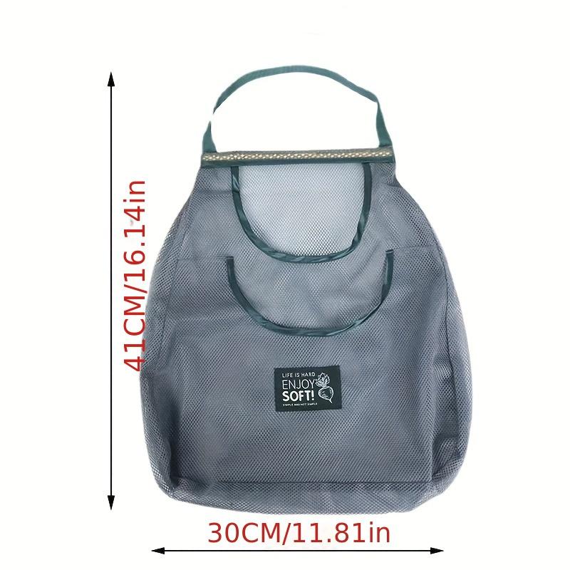 2pc Ventilated Mesh Storage Bags for Garlic, Potatoes, Onions - Durable Plastic Hanging Organizer for Kitchen & Pantry&bathroom, Non-Food Contact Safe