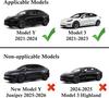 USB Hub for Tesla Model Y 2020-2024 Model 3 2020-2023 with Sliding Cover Multi Ports Fast Charger with Retractable Cables Waterp