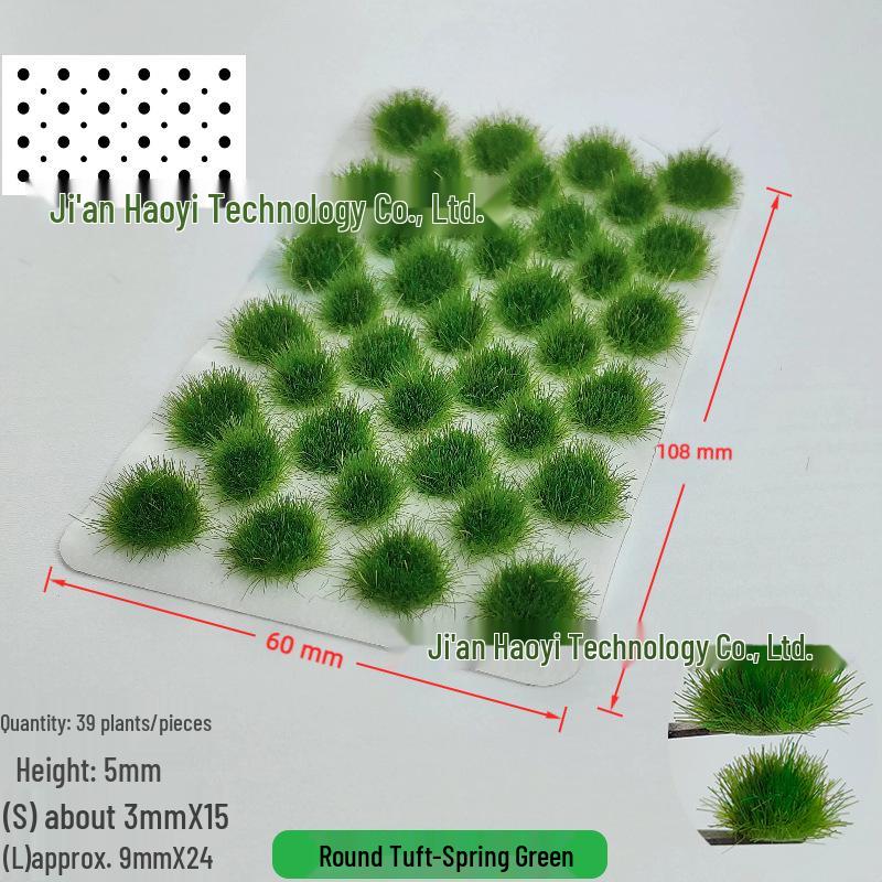 5mm39 Grass Tufts for Train Track Models and Military Dioramas - Handmade DIY Scenery Material