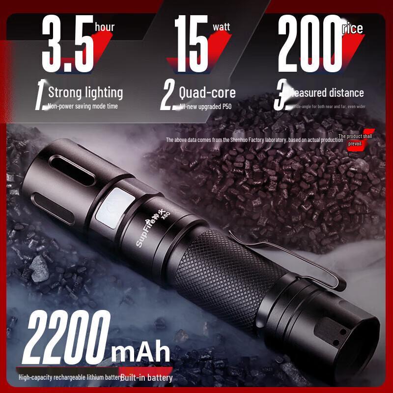 X60 High-Power Rechargeable Flashlight