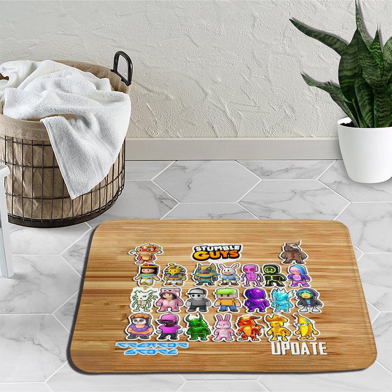 Stumble Guys Karikatür Halı Tökezlemek Oyunları Halı Yatak Odası Dekorasyon Yoga Mat Anime Açık Halı kaymaz Halı doğum günü hediyesi