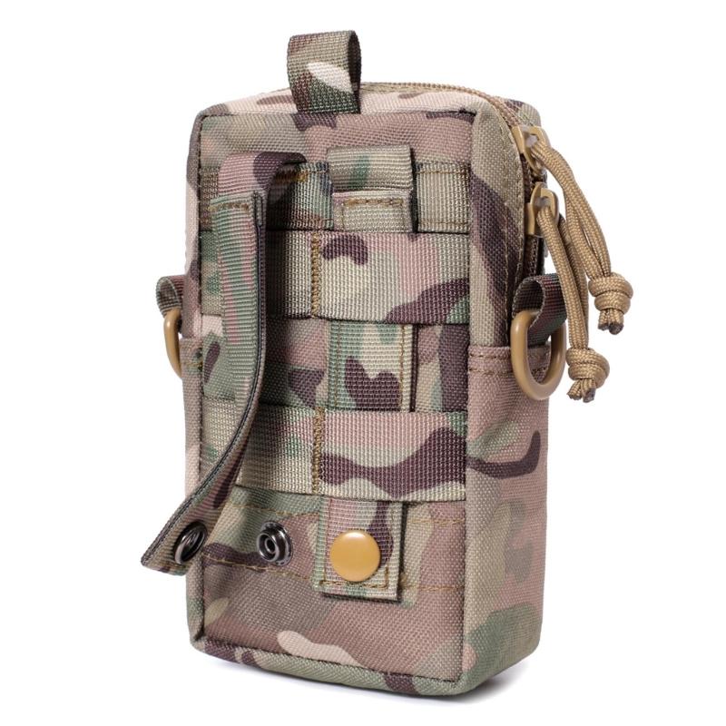 Outdoor Camping Belt Bag Tactical Pouch Mobile Phone Bag Water Bottle Carrying Pouch Small Hiking Gear Tool Organizer